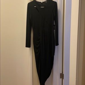 Black asymmetrical dress